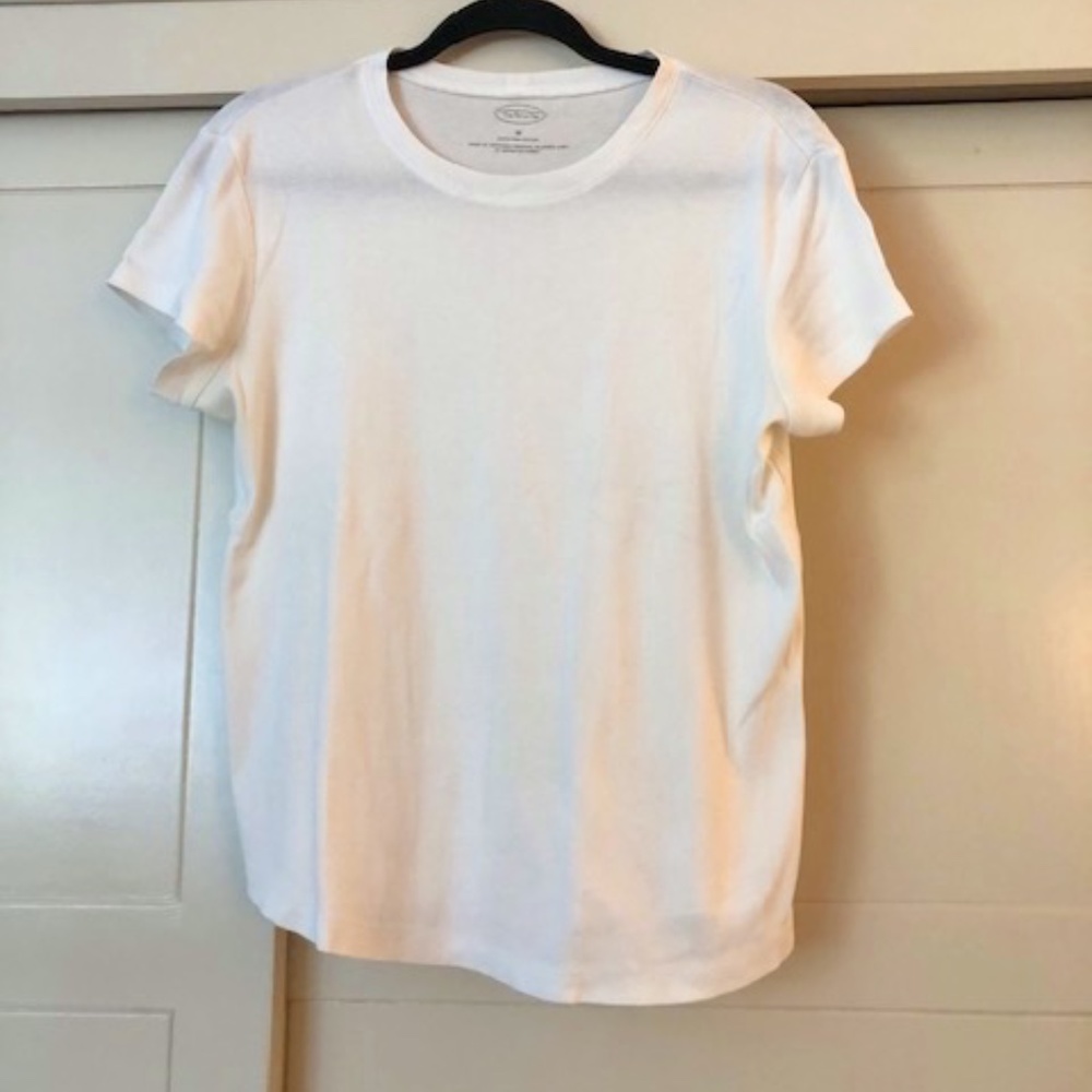 Talbots Crew Neck Short Sleeve T shirt White Medium NWOT